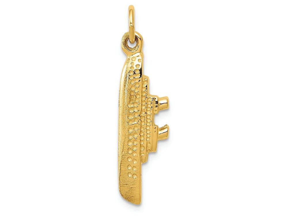 FJC Finejewelers 14k Yellow Gold Solid Polished 3d Cruise Ship Charm