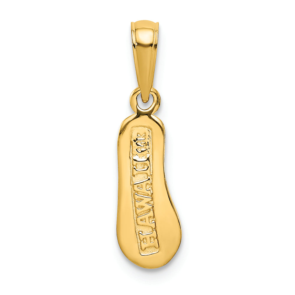 FJC Finejewelers 14k Yellow Gold 3d Hawaii Flip-flop Charm