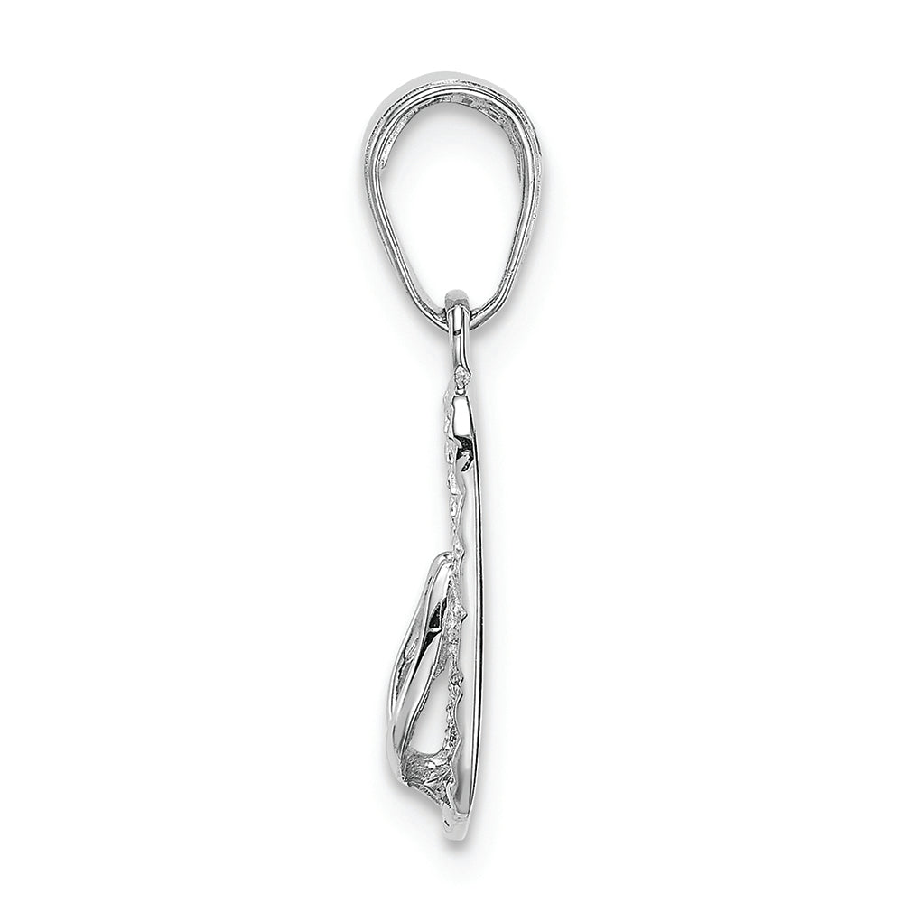 FJC Finejewelers 14k White Gold 3d Hawaii Flip-flop Charm