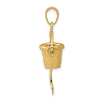 FJC Finejewelers 14k Yellow Gold Polished 3d Moveable Pail Shovel Charm