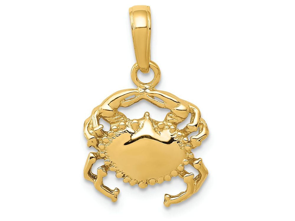 FJC Finejewelers 14k Yellow Gold Solid Polished Open-backed Crab Charm