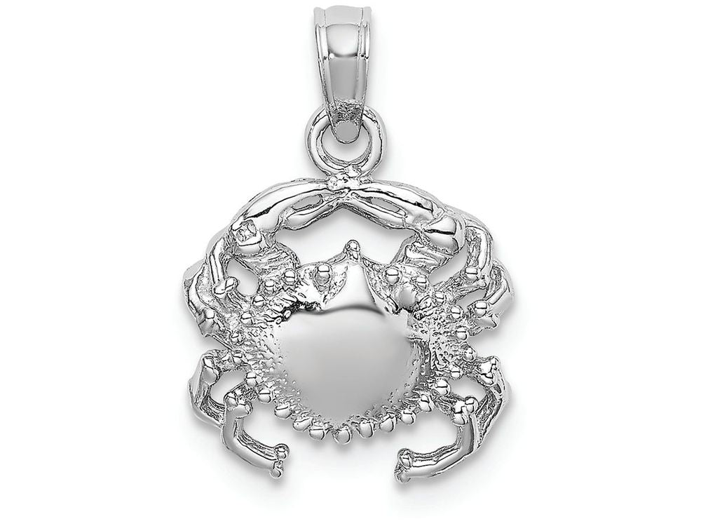 FJC Finejewelers 14k White Gold White Crab Polish Charm