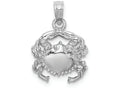 FJC Finejewelers 14k White Gold White Crab Polish Charm