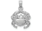 FJC Finejewelers 14k White Gold White Crab Polish Charm