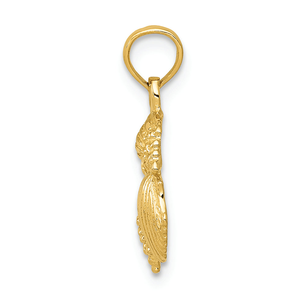 FJC Finejewelers 14k Yellow Gold Solid Polished Mini Shell Cluster Charm