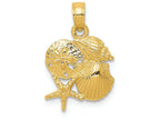 FJC Finejewelers 14k Yellow Gold Solid Polished Mini Shell Cluster Charm