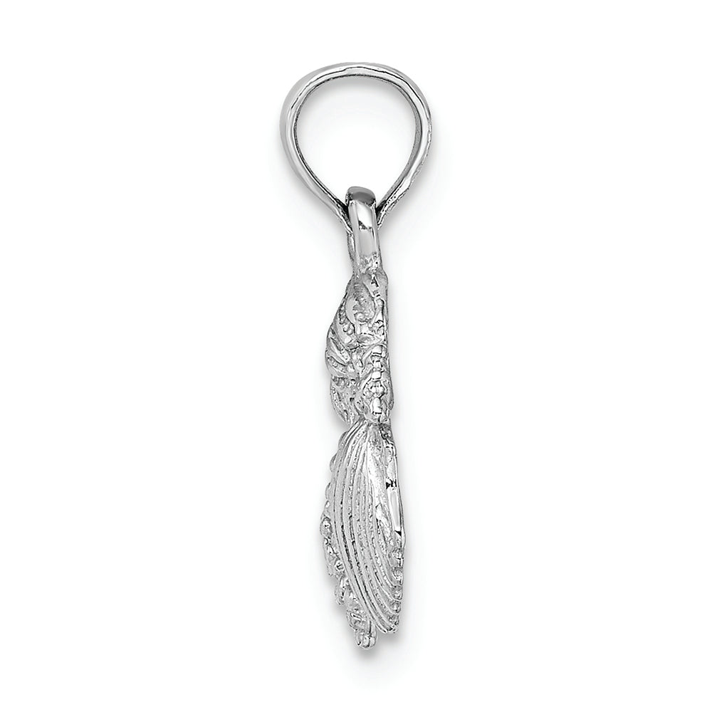 FJC Finejewelers 14k White Gold White Four Shell Mini Cluster Charm