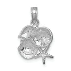 FJC Finejewelers 14k White Gold White Four Shell Mini Cluster Charm