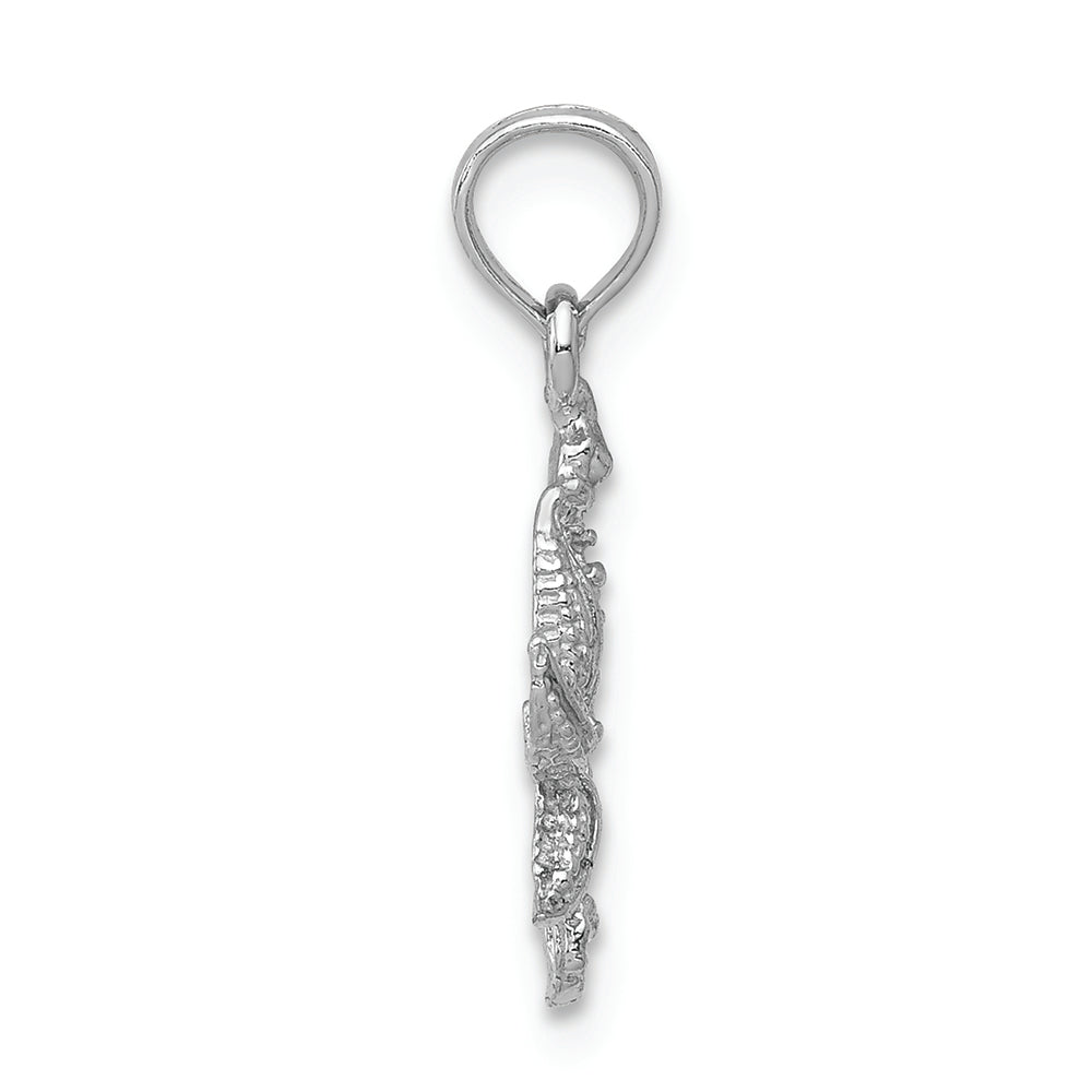FJC Finejewelers 14k White Gold White Starfish Seahorse Charm