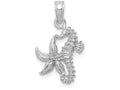 FJC Finejewelers 14k White Gold White Starfish Seahorse Charm