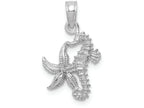 FJC Finejewelers 14k White Gold White Starfish Seahorse Charm
