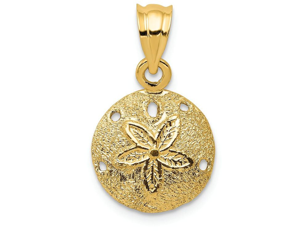 FJC Finejewelers 14k Yellow Gold Solid Polished Laser-cut Sand Dollar Charm