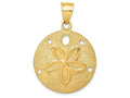 FJC Finejewelers 14k Yellow Gold Solid Polished Laser-cut Sand Dollar Charm