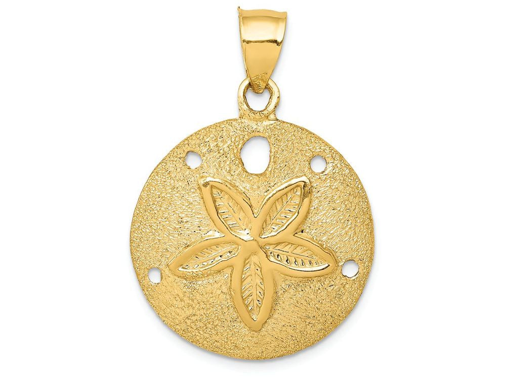 FJC Finejewelers 14k Yellow Gold Solid Polished Laser-cut Sand Dollar Charm