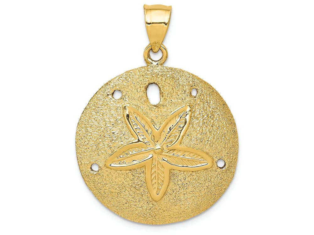 FJC Finejewelers 14k Yellow Gold Solid Polished Laser-cut Sand Dollar Charm
