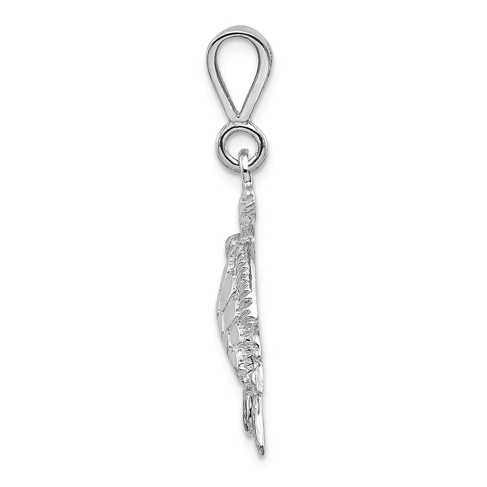 FJC Finejewelers 14k White Gold Solid Polished Open-backed Sea Turtle Charm