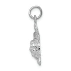 FJC Finejewelers 14k White Gold Solid Polished Open-backed Turtle Charm