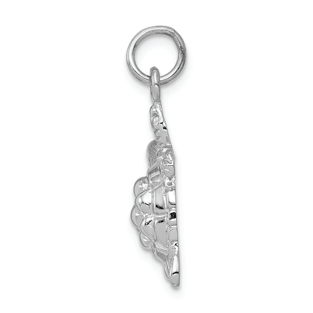 FJC Finejewelers 14k White Gold Solid Polished Open-backed Turtle Charm