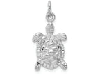 FJC Finejewelers 14k White Gold Solid Polished Open-backed Turtle Charm