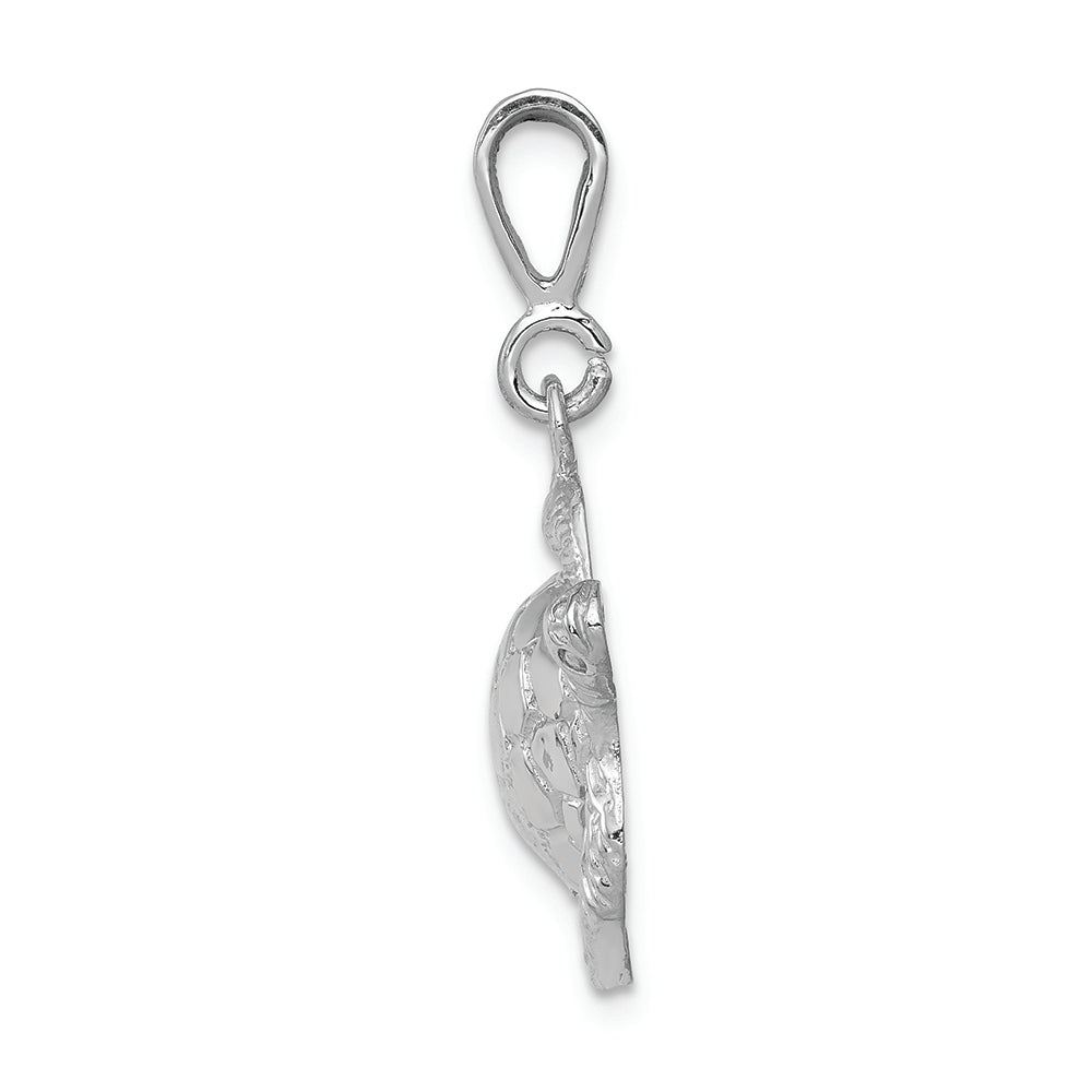 FJC Finejewelers 14k White Gold Solid Polished Open-backed Sea Turtle Charm