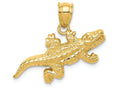 FJC Finejewelers 14k Yellow Gold Solid Polished Open-backed Crocodile Charm