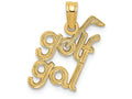 FJC Finejewelers 14k Yellow Gold Solid Polished Golf Gal Charm
