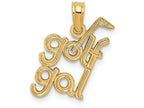 FJC Finejewelers 14k Yellow Gold Solid Polished Golf Gal Charm