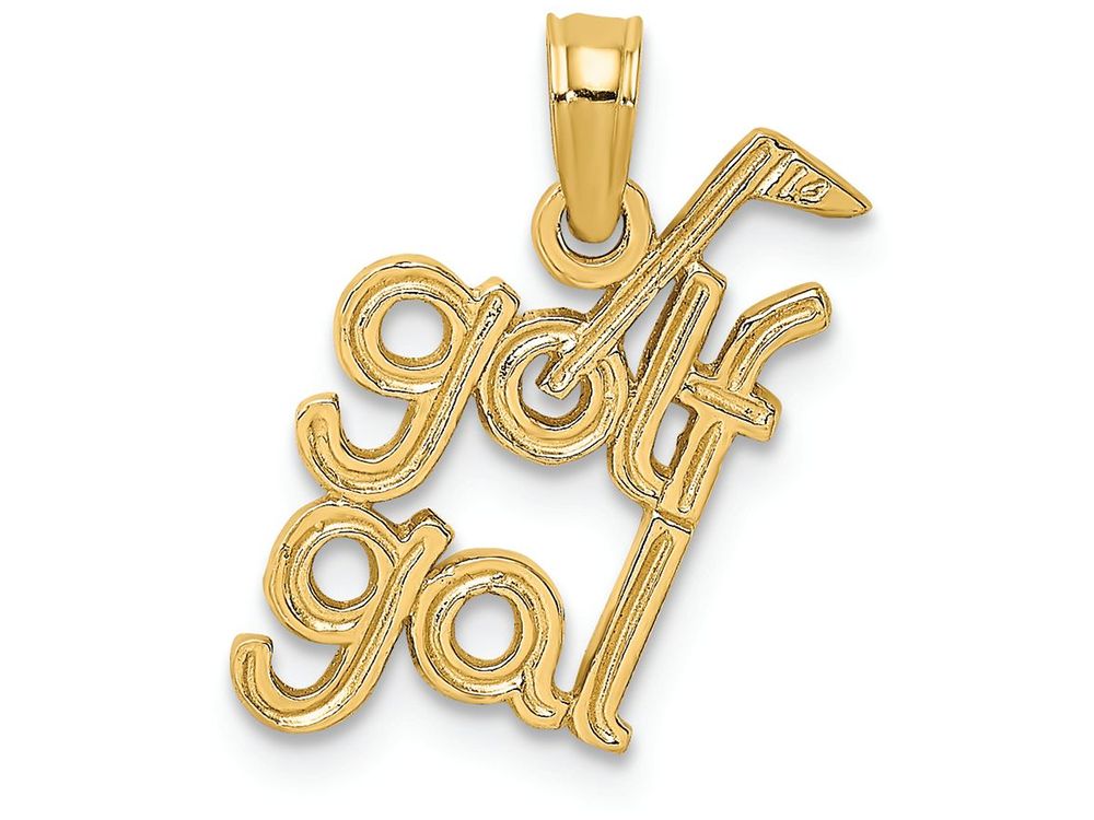 FJC Finejewelers 14k Yellow Gold Solid Polished Golf Gal Charm