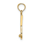 FJC Finejewelers 14k Yellow Gold Solid Polished 3d Tennis Racquet Charm