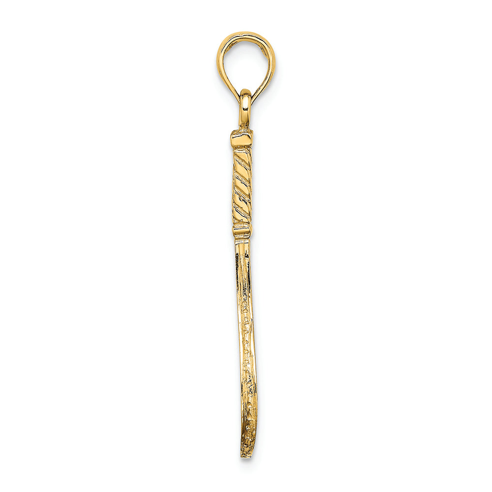 FJC Finejewelers 14k Yellow Gold Solid Polished 3d Tennis Racquet Charm