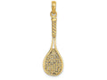 FJC Finejewelers 14k Yellow Gold Solid Polished 3d Tennis Racquet Charm
