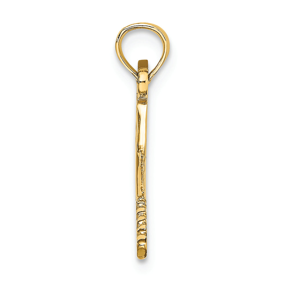 FJC Finejewelers 14k Yellow Gold Solid Polished 3d Tennis Racquet Charm