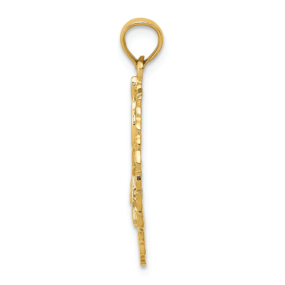 FJC Finejewelers 14k Yellow Gold Solid Polished Framed Gymnast Charm