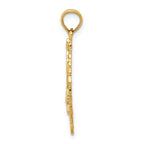 FJC Finejewelers 14k Yellow Gold Solid Polished Framed Gymnast Charm
