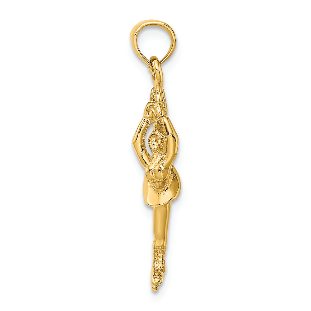 FJC Finejewelers 14k Yellow Gold Solid Polished 3d Figure Skater Charm