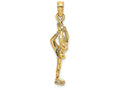 FJC Finejewelers 14k Yellow Gold Solid Polished 3d Figure Skater Charm