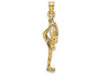 FJC Finejewelers 14k Yellow Gold Solid Polished 3d Figure Skater Charm