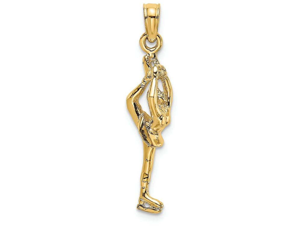 FJC Finejewelers 14k Yellow Gold Solid Polished 3d Figure Skater Charm