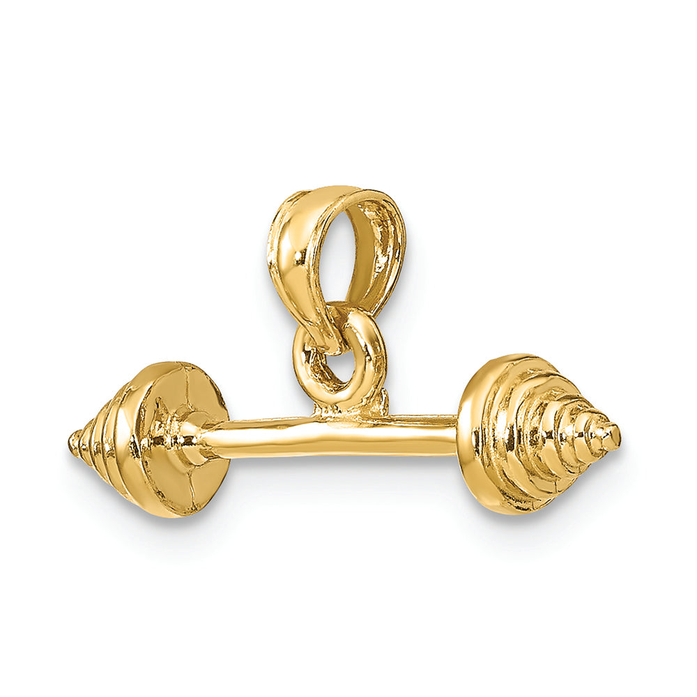 FJC Finejewelers 14k Yellow Gold Solid Polished 3d Dumbbell Charm
