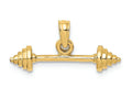 FJC Finejewelers 14k Yellow Gold Solid Polished 3d Dumbbell Charm
