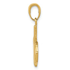 FJC Finejewelers 14k Yellow Gold Solid Open-backed Soccer Shoe Ball Charm
