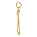 FJC Finejewelers 14k Yellow Gold Polished Open-backed Bats Ball Baseball Charm