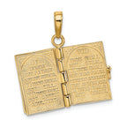 FJC Finejewelers 14k Yellow Gold Ten Commandments Bible Charm