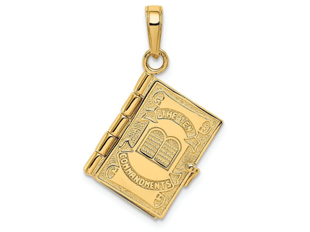 FJC Finejewelers 14k Yellow Gold Ten Commandments Bible Charm