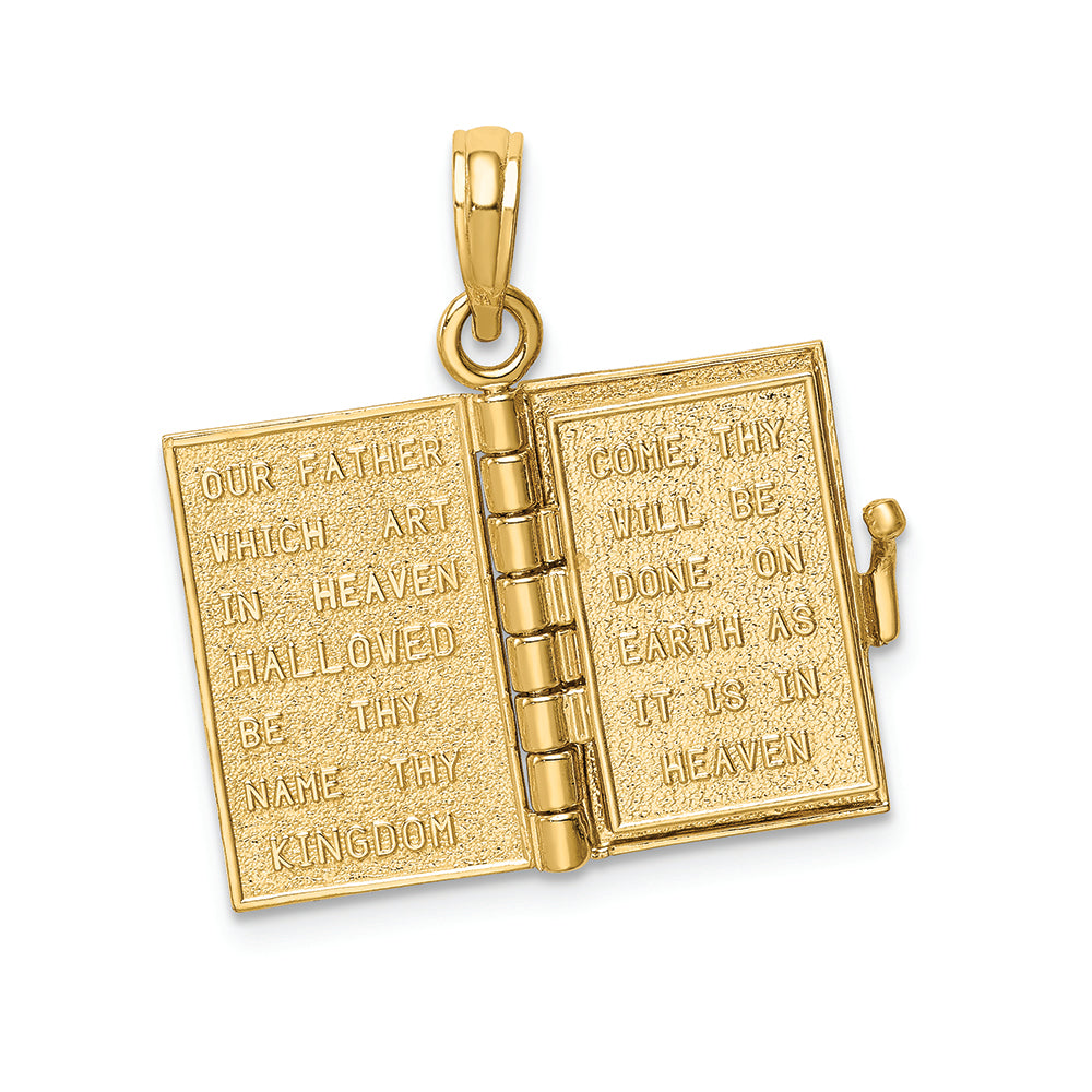 FJC Finejewelers 14k Yellow Gold Lords Prayer Bible Charm