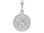 FJC Finejewelers 14k White Gold Polished Satin Angel Charm