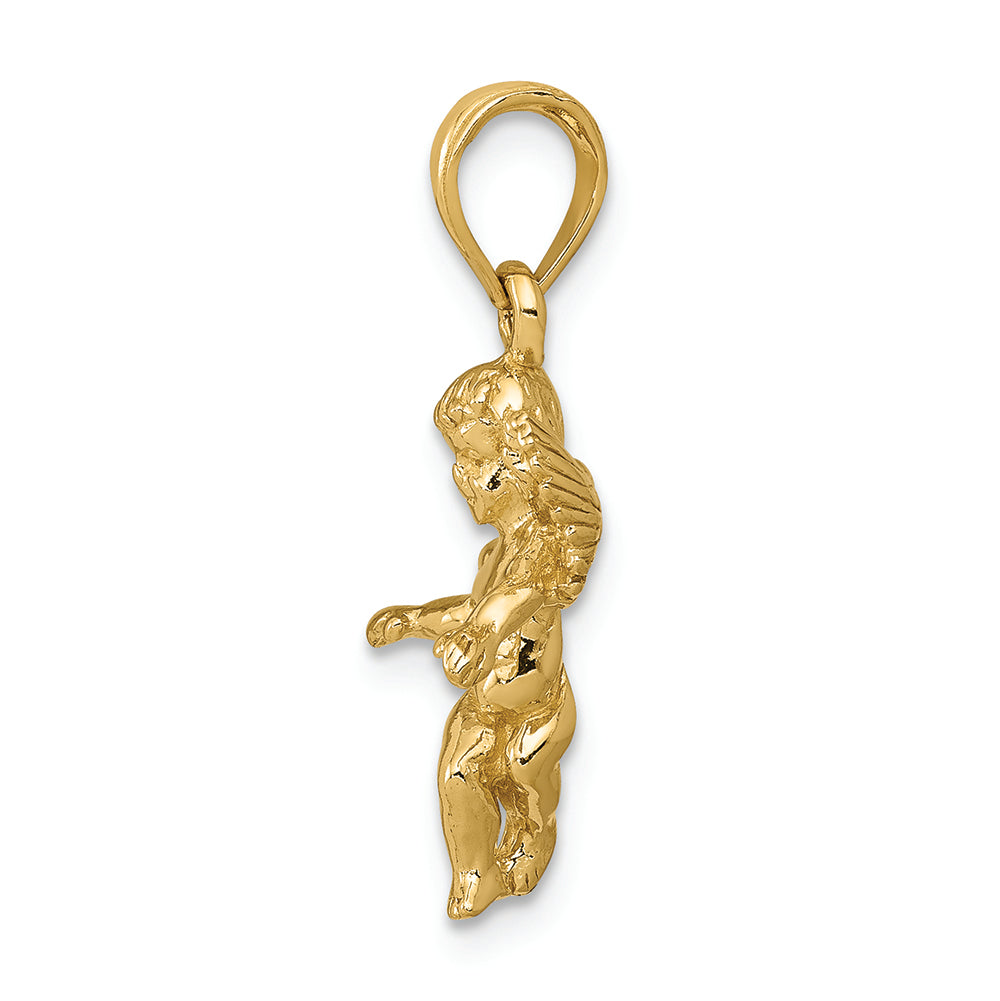 FJC Finejewelers 14k Yellow Gold Polished Solid Angel Charm