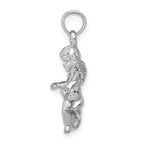 FJC Finejewelers 14k White Gold 3d Guardian Angel Charm