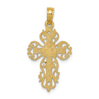 FJC Finejewelers 14k Yellow Gold Polished Filigree Cross Charm