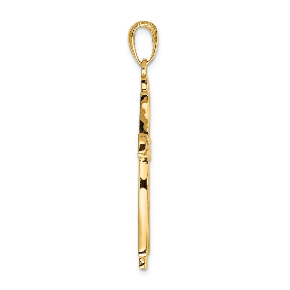 FJC Finejewelers 14k Yellow Gold Polished Solid Cross Charm